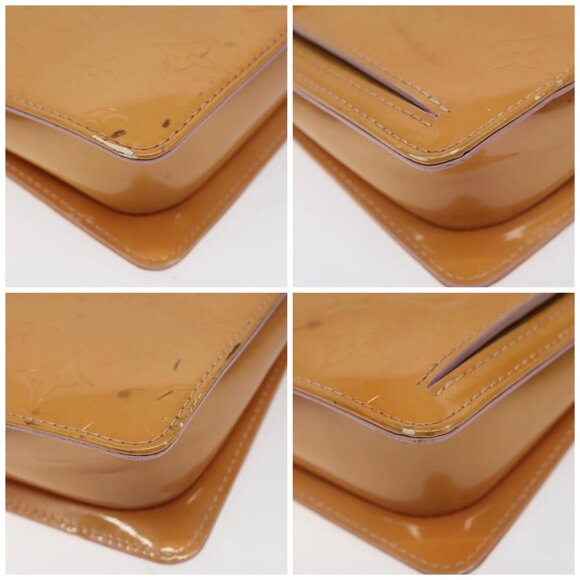 LOUIS VUITTON Monogram Vernis Motto Pouch Marshmallow Pink M91312 Auth 120333 - Picture 14 of 16